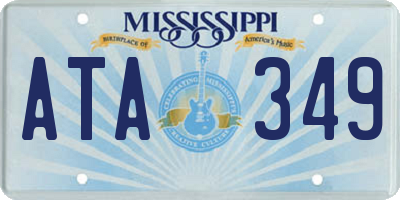 MS license plate ATA349