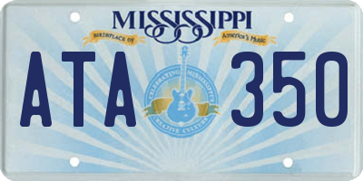 MS license plate ATA350