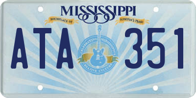 MS license plate ATA351