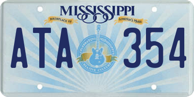 MS license plate ATA354