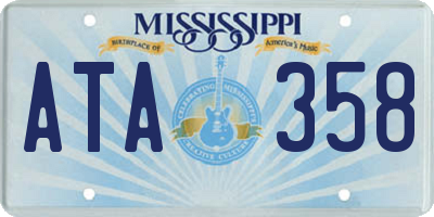 MS license plate ATA358