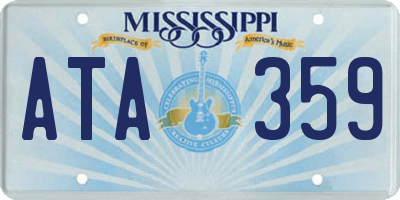 MS license plate ATA359