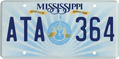 MS license plate ATA364