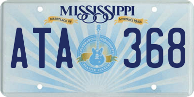 MS license plate ATA368