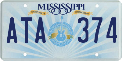 MS license plate ATA374