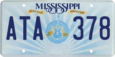 MS license plate ATA378