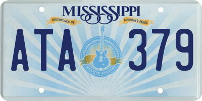 MS license plate ATA379