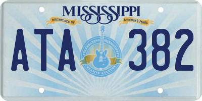 MS license plate ATA382
