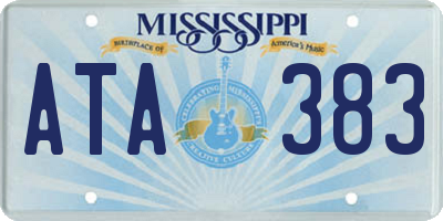 MS license plate ATA383