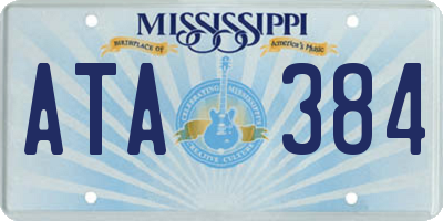 MS license plate ATA384