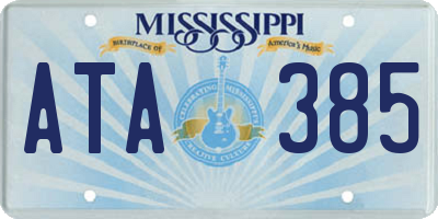 MS license plate ATA385