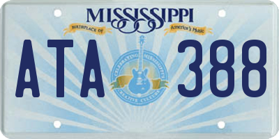 MS license plate ATA388