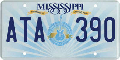 MS license plate ATA390