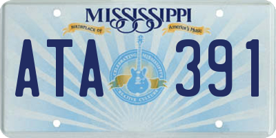 MS license plate ATA391