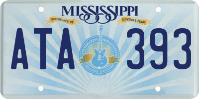 MS license plate ATA393