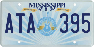 MS license plate ATA395