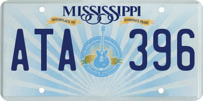 MS license plate ATA396