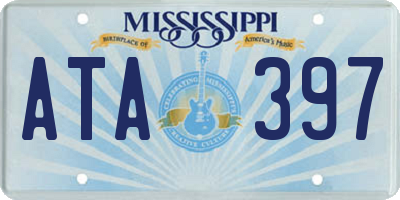 MS license plate ATA397