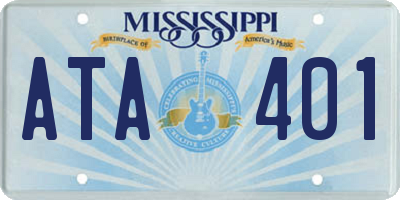 MS license plate ATA401
