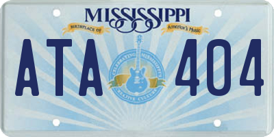 MS license plate ATA404