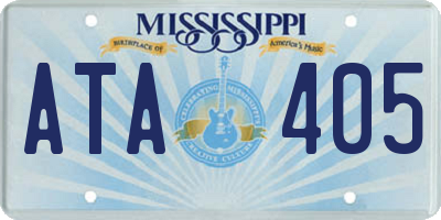 MS license plate ATA405