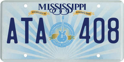 MS license plate ATA408