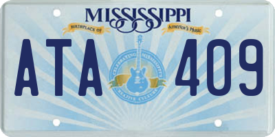 MS license plate ATA409