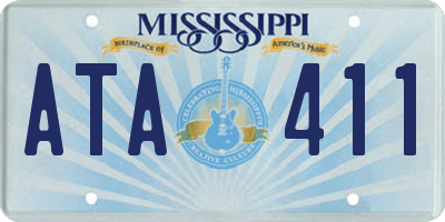 MS license plate ATA411