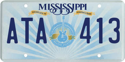 MS license plate ATA413