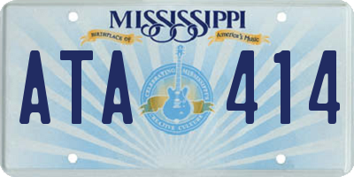 MS license plate ATA414
