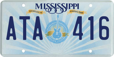 MS license plate ATA416