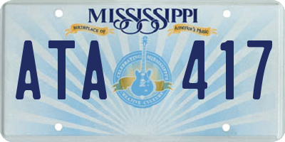MS license plate ATA417