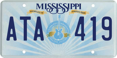 MS license plate ATA419