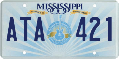 MS license plate ATA421