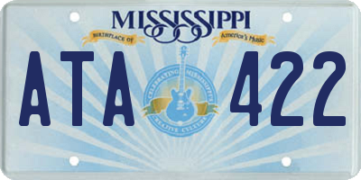 MS license plate ATA422