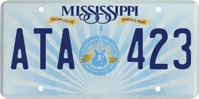 MS license plate ATA423