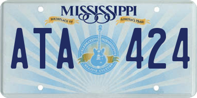 MS license plate ATA424