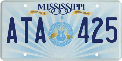 MS license plate ATA425