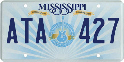 MS license plate ATA427