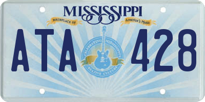 MS license plate ATA428