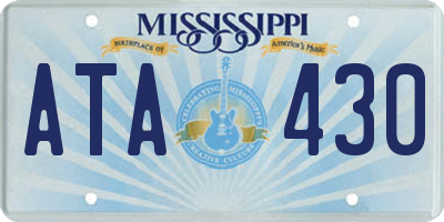 MS license plate ATA430