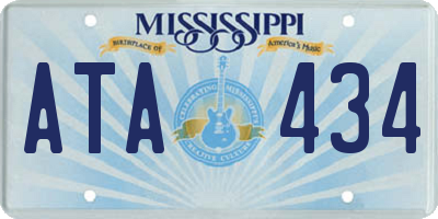 MS license plate ATA434