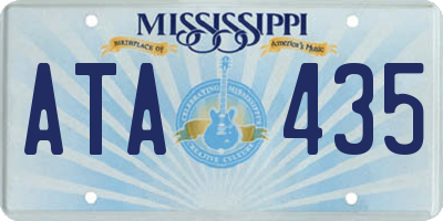 MS license plate ATA435