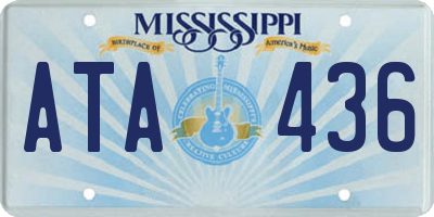 MS license plate ATA436