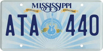MS license plate ATA440