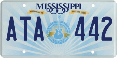 MS license plate ATA442