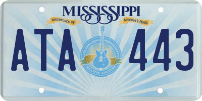 MS license plate ATA443
