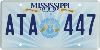 MS license plate ATA447
