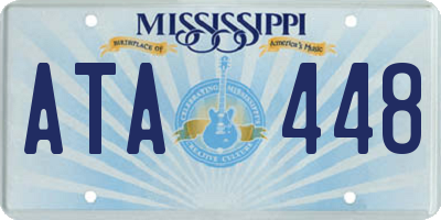 MS license plate ATA448