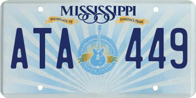 MS license plate ATA449